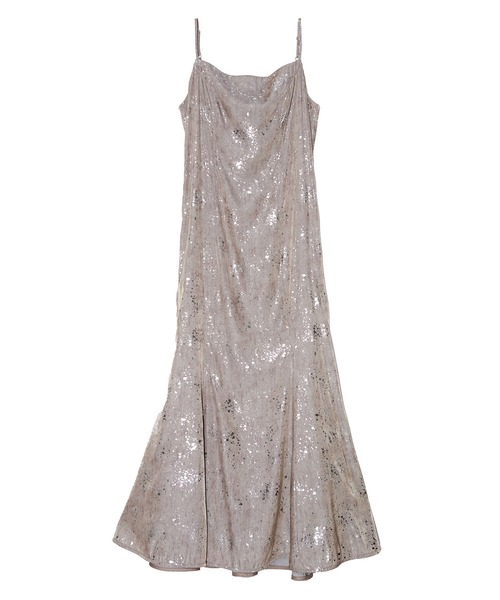 LEJA】チュールフリルボレロペイントマーメイドドレスワンピース2点