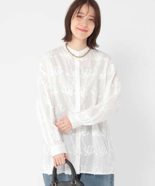 studio CLIP（スタディオクリップ）の「アソートレースシャツ（シャツ/ブラウス・レディース・スモーク/アイボリー/オフホワイト・FREE）」の10枚目の写真