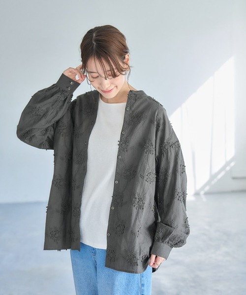 ◆新品タグ付き　studioCLIP アソートレースシャツ　オフホワイト studio CLIP｜アソートレースシャツ | Rakuten Fashion(楽天