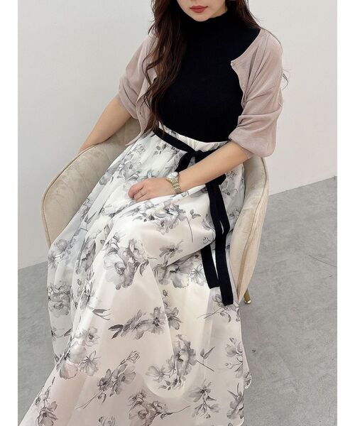 MERCURYDUO(マーキュリーデュオ)の「2WAYシアーコンパクトカーディガン(カーディガン/ボレロ・レディース・ライトブルー/ブラック/オフホワイト/ベージュ/ネイビー・FREE)」の8枚目の写真