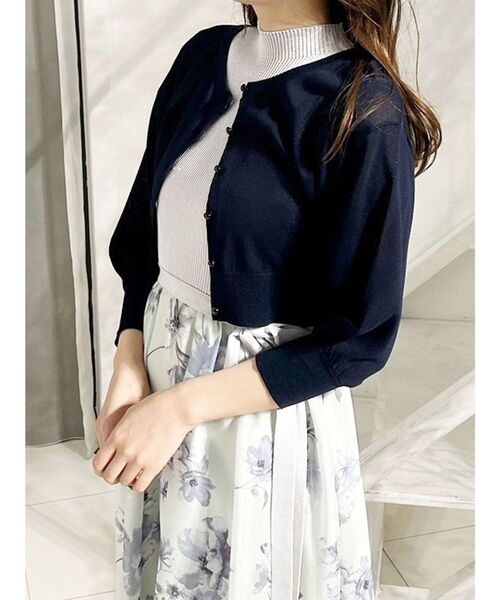 MERCURYDUO(マーキュリーデュオ)の「2WAYシアーコンパクトカーディガン(カーディガン/ボレロ・レディース・ライトブルー/ブラック/オフホワイト/ベージュ/ネイビー・FREE)」の16枚目の写真