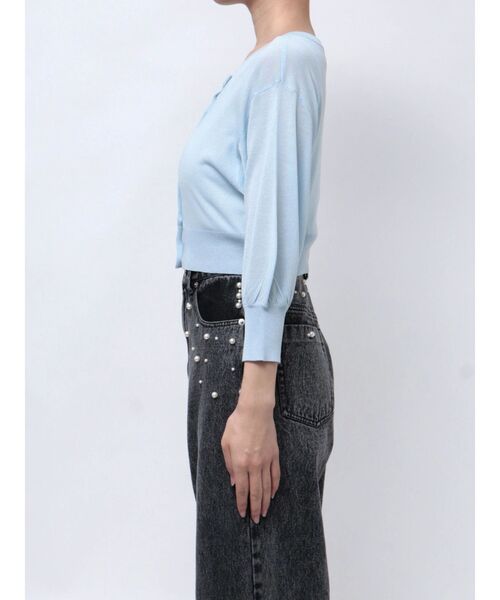 MERCURYDUO(マーキュリーデュオ)の「2WAYシアーコンパクトカーディガン(カーディガン/ボレロ・レディース・ライトブルー/ブラック/オフホワイト/ベージュ/ネイビー・FREE)」の20枚目の写真