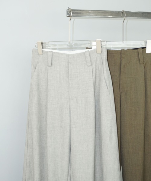chuclla(チュクラ)の「ワイドシルエット タックスラックス chw25s043(その他パンツ・レディース・グレー/ブラウン・S/M/L)」の21枚目の写真