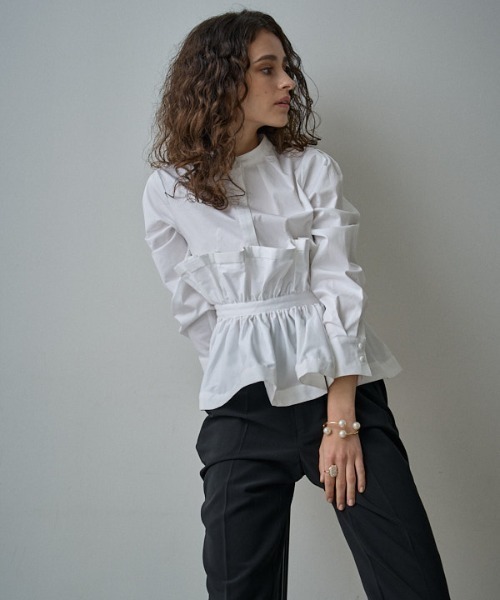 ブラウス シャツ Raffle Peplum Top ラッフルペプラムTOP レディース Raffle Peplum Top ラッフルペプラムTOP（シャツ/ブラウス