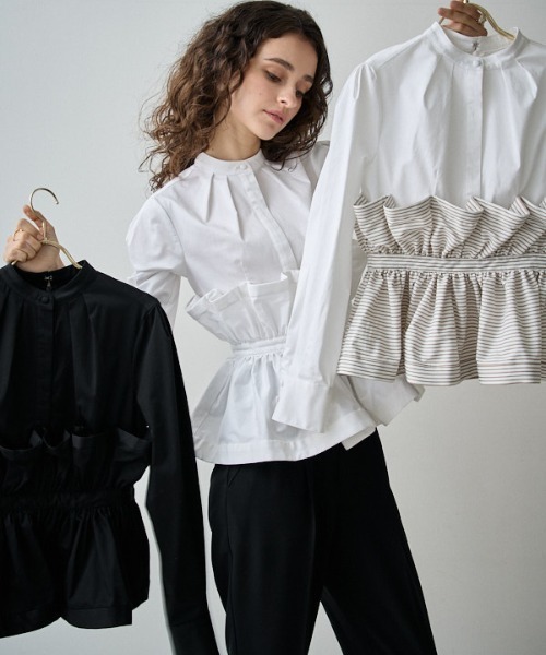 Raffle Peplum Top ラッフルペプラムTOP（シャツ/ブラウス
