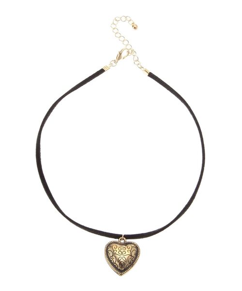 jouetie（ジュエティ）の「ヴィンテージライクハートコードチョーカー（チョーカー・レディース・シルバー/ゴールド・FREE）」の5枚目の写真