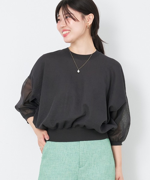 ギャザーニットプルオーバー