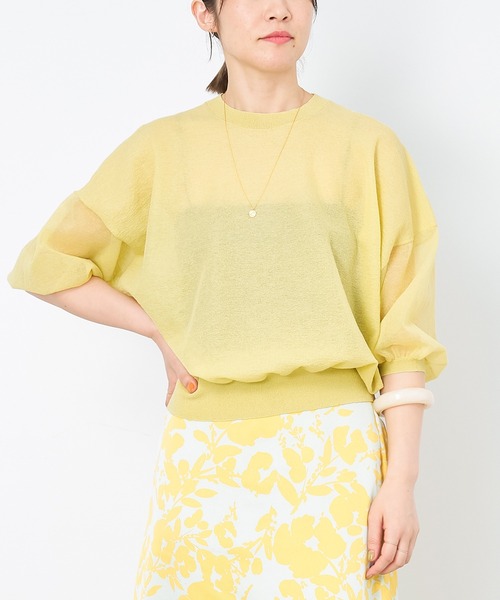 ギャザーニットプルオーバー