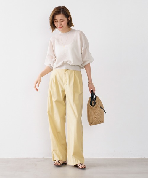 ギャザーニットプルオーバー