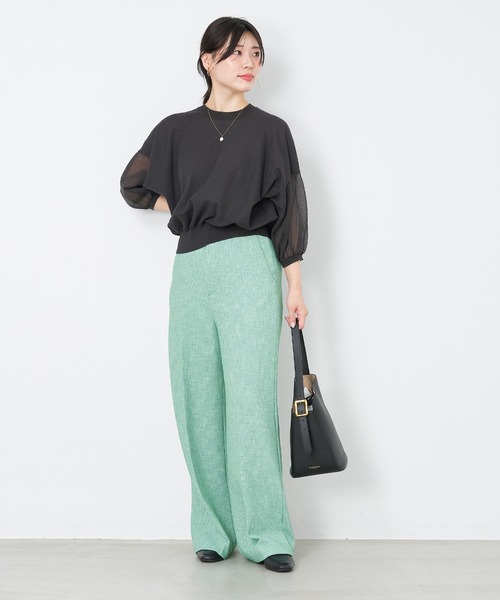 ギャザーニットプルオーバー