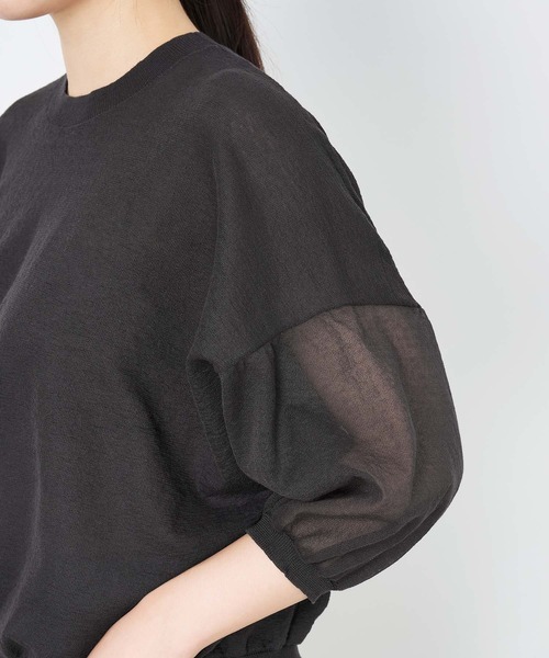 ギャザーニットプルオーバー