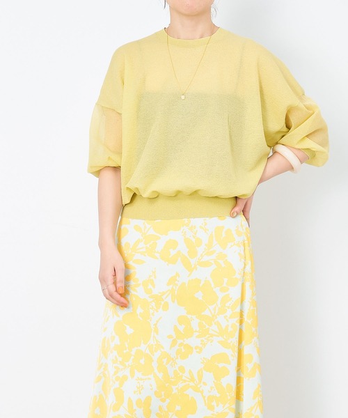 ギャザーニットプルオーバー