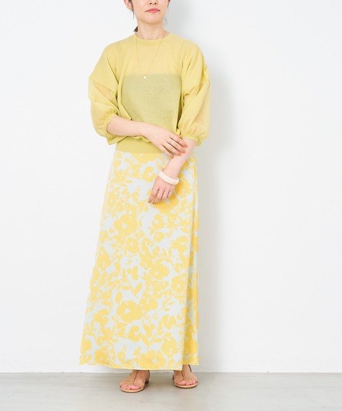 ギャザーニットプルオーバー