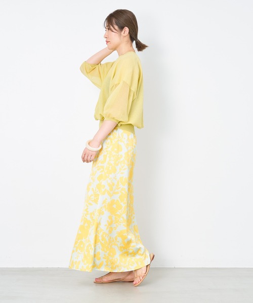 ギャザーニットプルオーバー