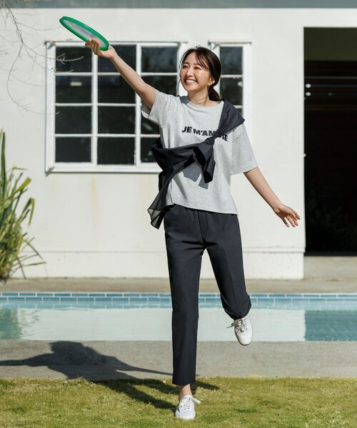 UNFILO（アンフィーロ）の「BEAUTY FORM-Tコットン ロゴ半袖T（Tシャツ/カットソー・レディース・ベージュ系1/ホワイト系1/ネイビー系1/グレー系1/ライトグレー系1/ピンク系1/ダークブラウン系1/ピンク系2/ホワイト系2/グレー系3・LARGE/MEDIUM/SMALL）」の16枚目の写真