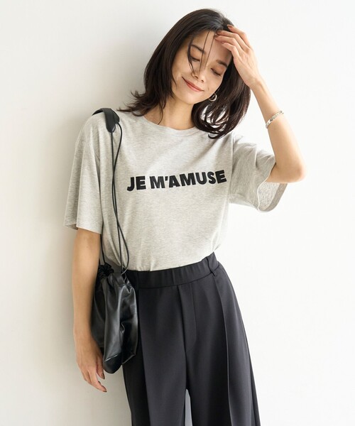 UNFILO（アンフィーロ）の「BEAUTY FORM-Tコットン ロゴ半袖T（Tシャツ/カットソー・レディース・ベージュ系1/ホワイト系1/ネイビー系1/グレー系1/ライトグレー系1/ピンク系1/ダークブラウン系1/ピンク系2/ホワイト系2/グレー系3・LARGE/MEDIUM/SMALL）」の20枚目の写真