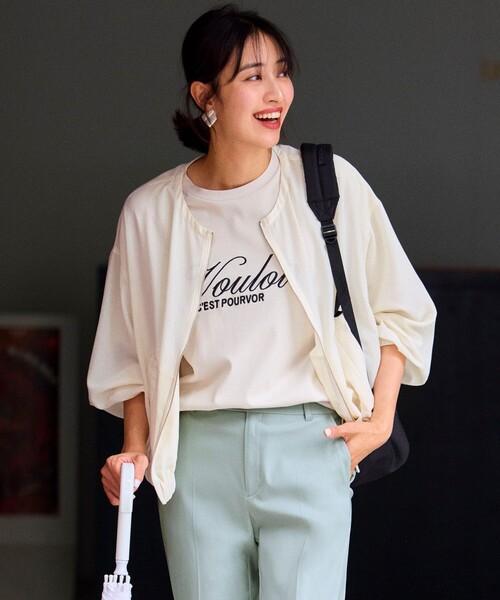 UNFILO(アンフィーロ)の「BEAUTY FORM-Tコットン ロゴ半袖T(Tシャツ/カットソー・レディース・ベージュ系1/ホワイト系1/ネイビー系1/グレー系1/ライトグレー系1/ピンク系1/ダークブラウン系1/ピンク系2/ホワイト系2/グレー系3・LARGE/MEDIUM/SMALL)」の13枚目の写真