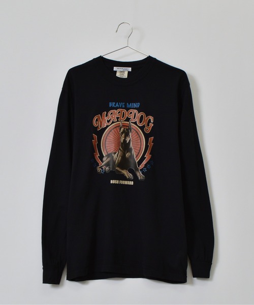 MODISH GAZE(モディシュガゼ)の「【MODISH GAZE】ドーベルマン ピグメントロンT(Tシャツ/カットソー・レディース・ブラック/ホワイト・LARGE/MEDIUM)」の3枚目の写真