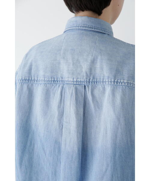 Healthy denim(ヘルシーデニム)の「◆【Healthy DENIMコラボ】クロップド半袖デニムシャツ(シャツ/ブラウス・レディース・ネイビー/ブルー・MEDIUM)」の20枚目の写真