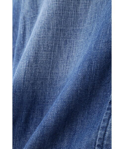 セール】◇【Healthy DENIMコラボ】クロップド半袖デニムシャツ 