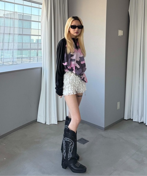 sedacle(セダクル)の「ナンバリング迷彩ユニフォームロンT(Tシャツ/カットソー・メンズ・カーキ/ブラック/ピンク・LARGE/MEDIUM/SMALL)」の5枚目の写真