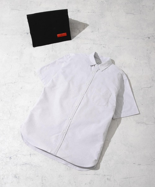 URBAN RESEARCH ROSSO MEN（アーバンリサーチロッソメン）の「『抗菌/消臭』『XXLサイズあり』ハイパフォーマンスオックス半袖シャツ（シャツ/ブラウス・メンズ・インディゴブルー/ストライプ/ネイビー/グリーン系その他/ブルー系その他/グレー/ブラック系その他/ホワイト/ライトブルー/ブラック/グレー系その他・SMALL/MEDIUM/LARGE/X-LARGE/XX-LARGE）」の4枚目の写真