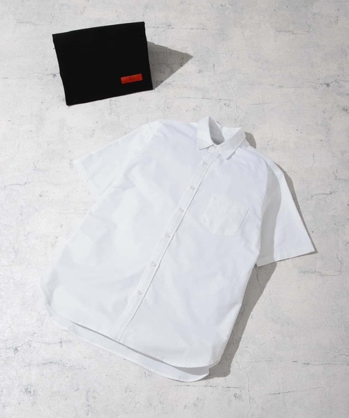 URBAN RESEARCH ROSSO MEN（アーバンリサーチロッソメン）の「『抗菌/消臭』『XXLサイズあり』ハイパフォーマンスオックス半袖シャツ（シャツ/ブラウス・メンズ・インディゴブルー/ストライプ/ネイビー/グリーン系その他/ブルー系その他/グレー/ブラック系その他/ホワイト/ライトブルー/ブラック/グレー系その他・SMALL/MEDIUM/LARGE/X-LARGE/XX-LARGE）」の2枚目の写真