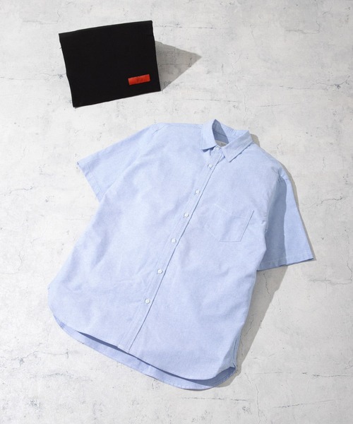 URBAN RESEARCH ROSSO MEN（アーバンリサーチロッソメン）の「『抗菌/消臭』『XXLサイズあり』ハイパフォーマンスオックス半袖シャツ（シャツ/ブラウス・メンズ・インディゴブルー/ストライプ/ネイビー/グリーン系その他/ブルー系その他/グレー/ブラック系その他/ホワイト/ライトブルー/ブラック/グレー系その他・SMALL/MEDIUM/LARGE/X-LARGE/XX-LARGE）」の7枚目の写真