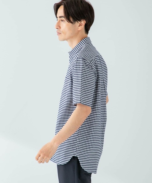 URBAN RESEARCH ROSSO MEN（アーバンリサーチロッソメン）の「『抗菌/消臭』『XXLサイズあり』ハイパフォーマンスオックス半袖シャツ（シャツ/ブラウス・メンズ・インディゴブルー/ストライプ/ネイビー/グリーン系その他/ブルー系その他/グレー/ブラック系その他/ホワイト/ライトブルー/ブラック/グレー系その他・SMALL/MEDIUM/LARGE/X-LARGE/XX-LARGE）」の16枚目の写真