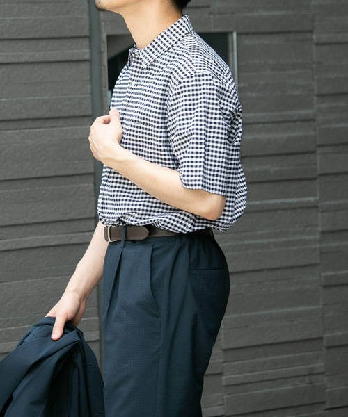 URBAN RESEARCH ROSSO MEN（アーバンリサーチロッソメン）の「『抗菌/消臭』『XXLサイズあり』ハイパフォーマンスオックス半袖シャツ（シャツ/ブラウス・メンズ・インディゴブルー/ストライプ/ネイビー/グリーン系その他/ブルー系その他/グレー/ブラック系その他/ホワイト/ライトブルー/ブラック/グレー系その他・SMALL/MEDIUM/LARGE/X-LARGE/XX-LARGE）」の22枚目の写真