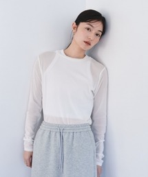 パワーネットクルーネックシアートップス