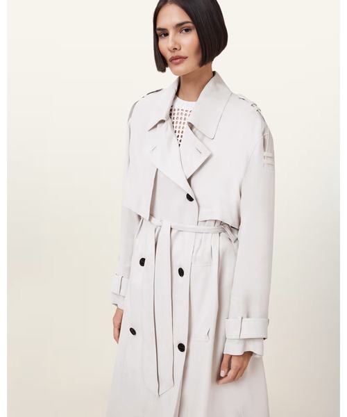ALLSAINTS(オールセインツ)の「LINNIE LIGHTWEIGHT TRENCH COAT | LINNIE ライトウェイト トレンチ コート(トレンチコート・レディース・ホワイト系その他・S/M)」の7枚目の写真