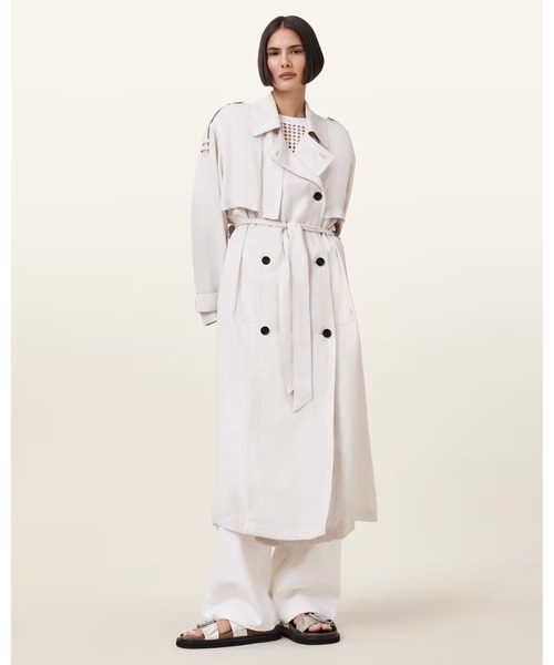 ALLSAINTS(オールセインツ)の「LINNIE LIGHTWEIGHT TRENCH COAT | LINNIE ライトウェイト トレンチ コート(トレンチコート・レディース・ホワイト系その他・S/M)」の6枚目の写真