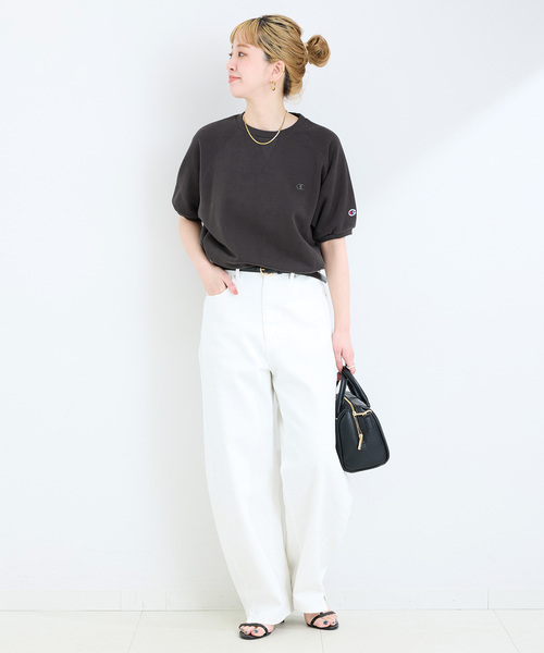 Champion(チャンピオン)の「Champion/チャンピオン 別注 フレンチテリーS/S PO(Tシャツ/カットソー・レディース・ピンク/グレー/イエロー/ブルー/ブラック・FREE)」の6枚目の写真