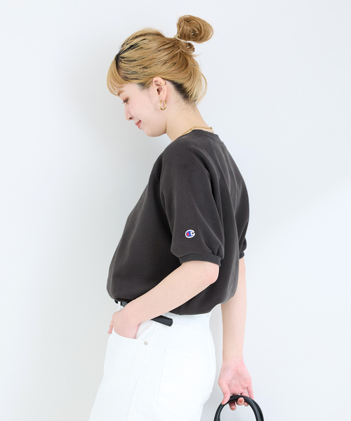 Champion(チャンピオン)の「Champion/チャンピオン 別注 フレンチテリーS/S PO(Tシャツ/カットソー・レディース・ピンク/グレー/イエロー/ブルー/ブラック・FREE)」の11枚目の写真