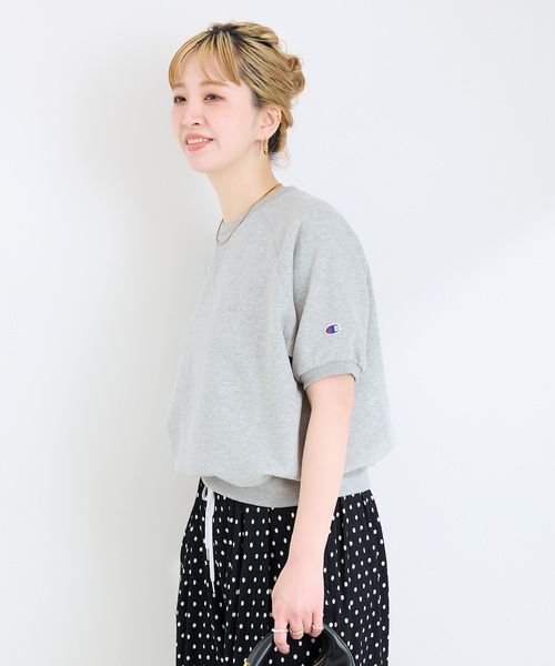 Champion(チャンピオン)の「Champion/チャンピオン 別注 フレンチテリーS/S PO(Tシャツ/カットソー・レディース・ピンク/グレー/イエロー/ブルー/ブラック・FREE)」の17枚目の写真