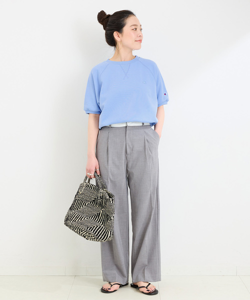 Champion(チャンピオン)の「Champion/チャンピオン 別注 フレンチテリーS/S PO(Tシャツ/カットソー・レディース・ピンク/グレー/イエロー/ブルー/ブラック・FREE)」の19枚目の写真