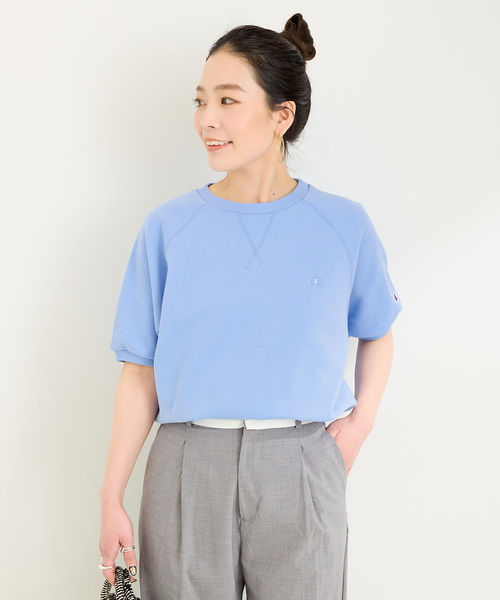 Champion(チャンピオン)の「Champion/チャンピオン 別注 フレンチテリーS/S PO(Tシャツ/カットソー・レディース・ピンク/グレー/イエロー/ブルー/ブラック・FREE)」の22枚目の写真