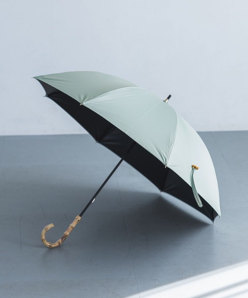 A part by（アパートバイ）の「バンブーハンドルシャコウガサ（長傘・レディース・グレー/アイボリー/ライトベージュ/ブルー系その他2・FREE）」の4枚目の写真