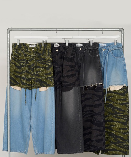 DISCOVERED（ディスカバード）の「DISCOVERED LAYERED ARMY DENIM PANTS（デニムパンツ・メンズ・その他1/その他2/その他3/その他4・1/3）」の4枚目の写真
