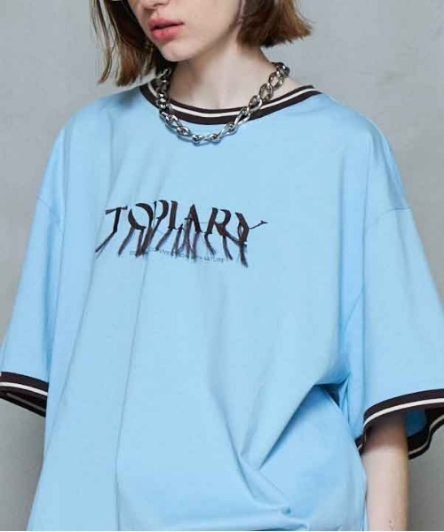 Fringe Embroidery Big Ringer T-shirt/フリンジエンブロイ