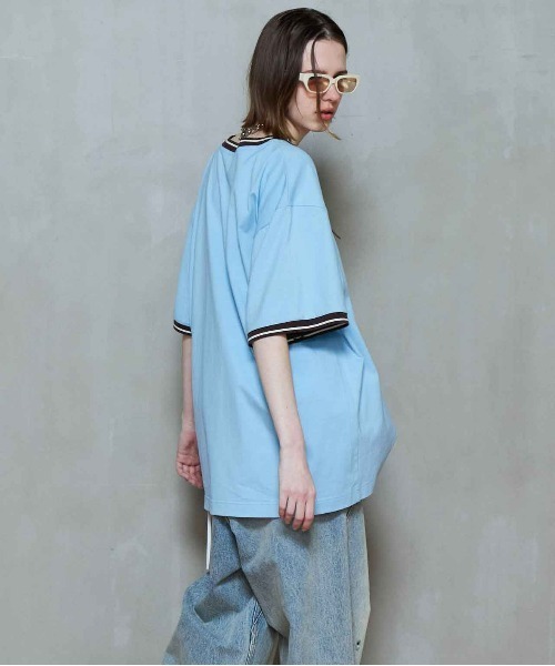 Fringe Embroidery Big Ringer T-shirt/フリンジエンブロイ