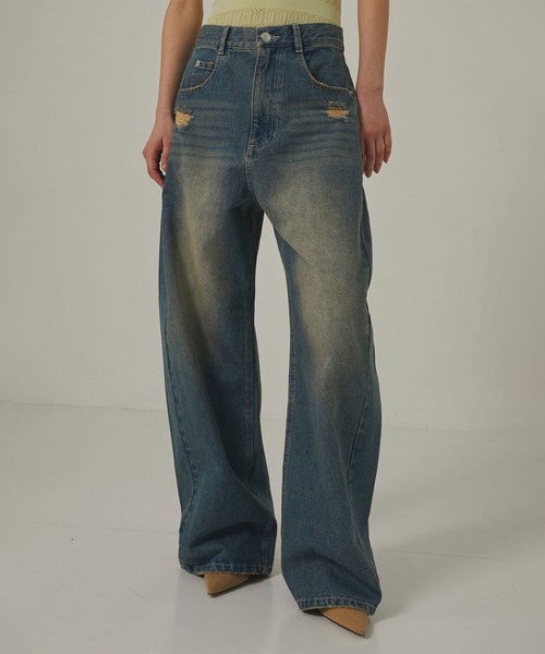 パンツ louren switching denim ZOZOTOWN限定》【Louren/ローレン】switching denim/スウィッチ
