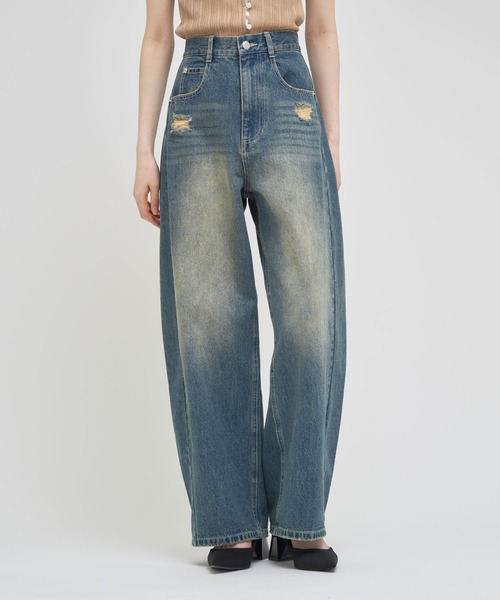 louren（ローレン ）の「《ZOZOTOWN限定》【Louren/ローレン】switching denim/スウィッチングデニム/ワイドデニムパンツ/ジーンズ（デニムパンツ・レディース・インディゴブルー・38/40）」の7枚目の写真