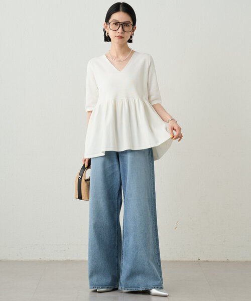 ラウンジドレス　Loungedress　ニット　トップス　ペプラムニット LOUNGEDRESS（ラウンジドレス）の「ペプラムニット（ニット