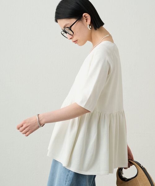 新品　Loungedress ペプラムニット　ラウンジドレス　ブラック 新品 Loungedress ペプラムニット ラウンジドレス ブラック