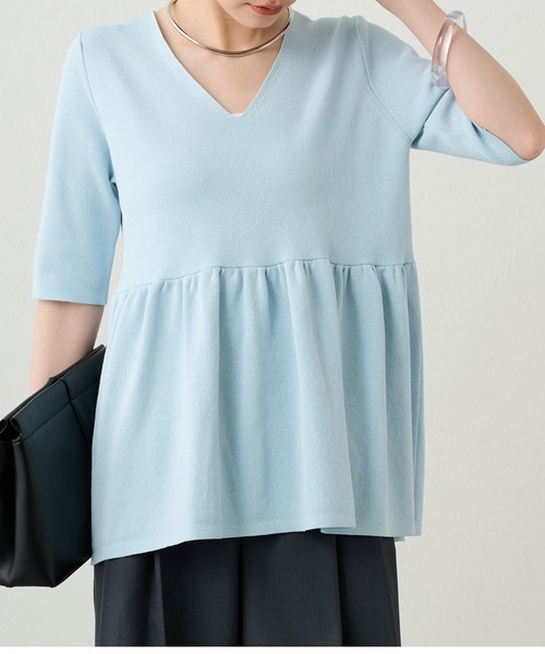 ラウンジドレス　Loungedress　ニット　トップス　ペプラムニット LOUNGEDRESS（ラウンジドレス）の「ペプラムニット（ニット