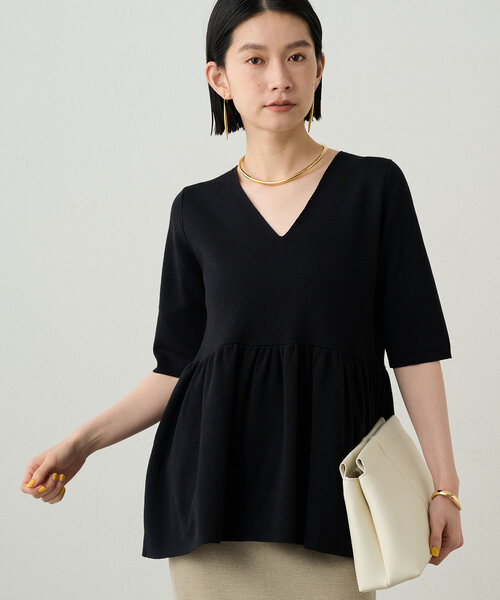 ラウンジドレス　Loungedress　ニット　トップス　ペプラムニット LOUNGEDRESS（ラウンジドレス）の「ペプラムニット（ニット
