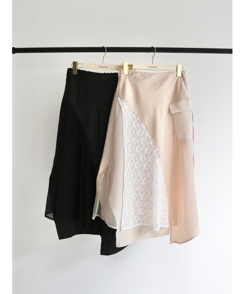 JUMELLE（ジュメロ）の「lace layered skirt（スカート・レディース・ブラック/アイボリー・FREE）」の6枚目の写真