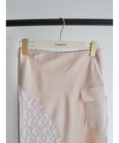 JUMELLE（ジュメロ）の「lace layered skirt（スカート・レディース・ブラック/アイボリー・FREE）」の7枚目の写真